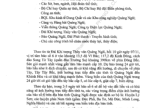 CÔNG ĐIỆN TỔ CHỨC ỨNG PHÓ VỚI TÌNH HUỐNG BÃO