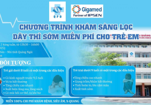 Khám sàng lọc miễn phí dậy thì sớm ở trẻ em.