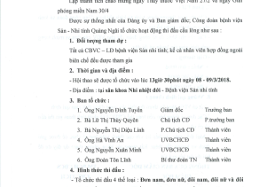 Kế hoạch tổ chức hội thao CBVC-LĐ chào mừng ngày thầy thuốc Việt Nam 27/2 và ngày Giải phóng miền Nam 30/4.