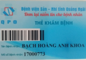 Ứng dụng Thẻ Khám Bệnh thông minh tại  Bệnh viện Sản Nhi Tỉnh Quảng Ngãi